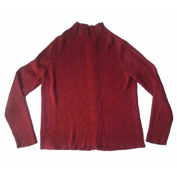 Old Navy Red Ribbed Zip Up Sweater XXL - Picture 2 of 8